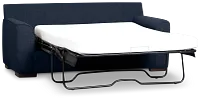 Sinclair Dark Blue Fabric Memory Foam Sleeper