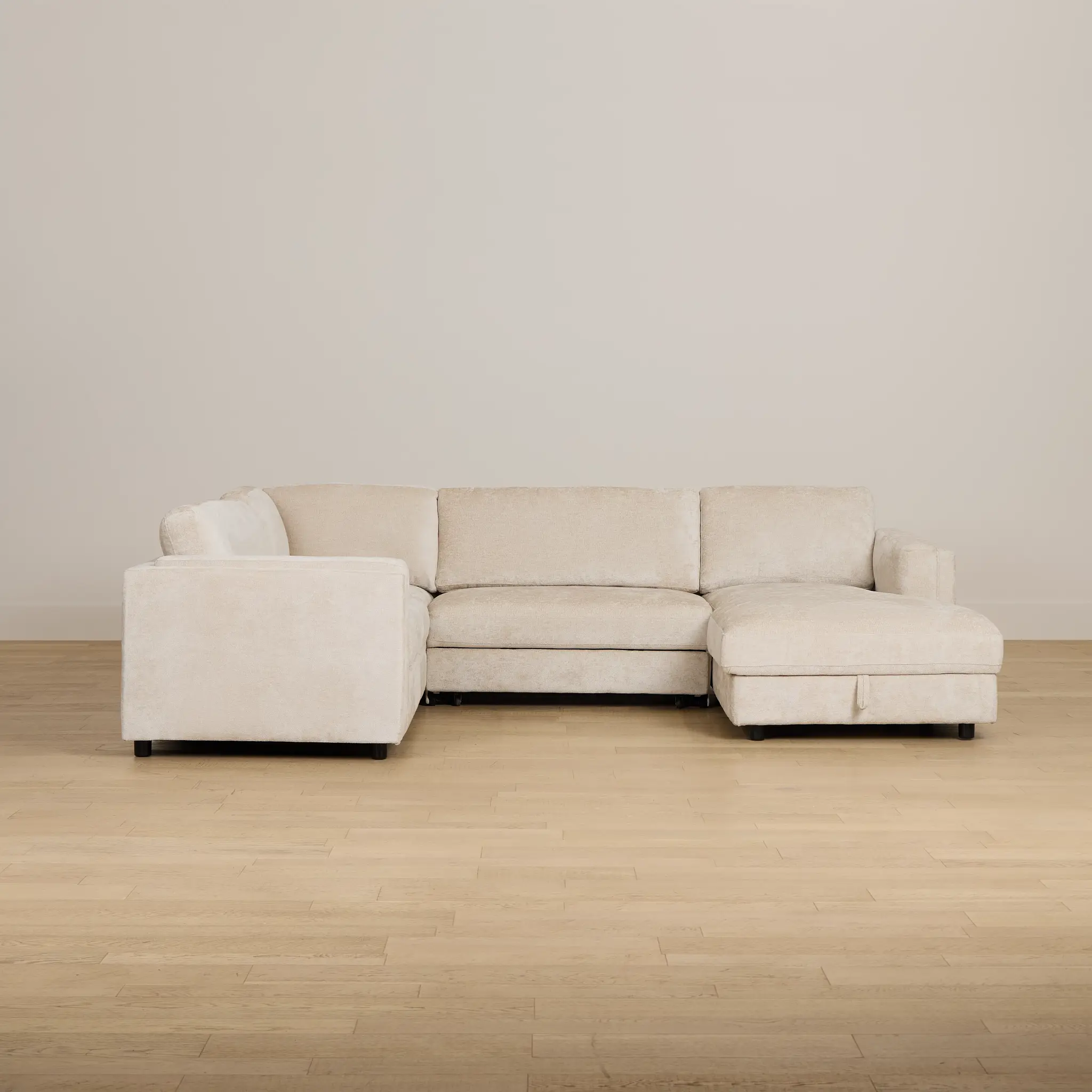 Farren Beige Fabric Medium Right Chaise Sleeper Sectional Farren Beige Fabric Medium Right Chaise Sleeper Sectional