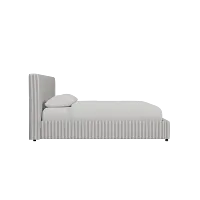 Grayton Sea Lane Light Gray 44" Upholstered Platform Bed