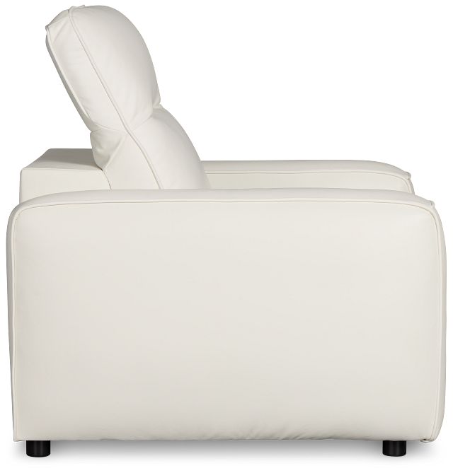 Tidal White Lthr/vinyl Power Recliner