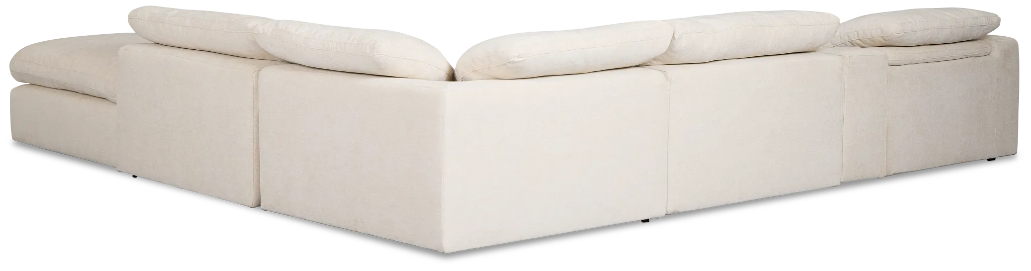 Drift Light Beige Fabric Large Right Bumper Power Reclining Sectional