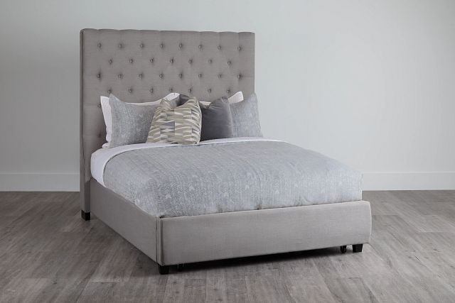 Rylee Dark Gray Uph Platform Storage Bed