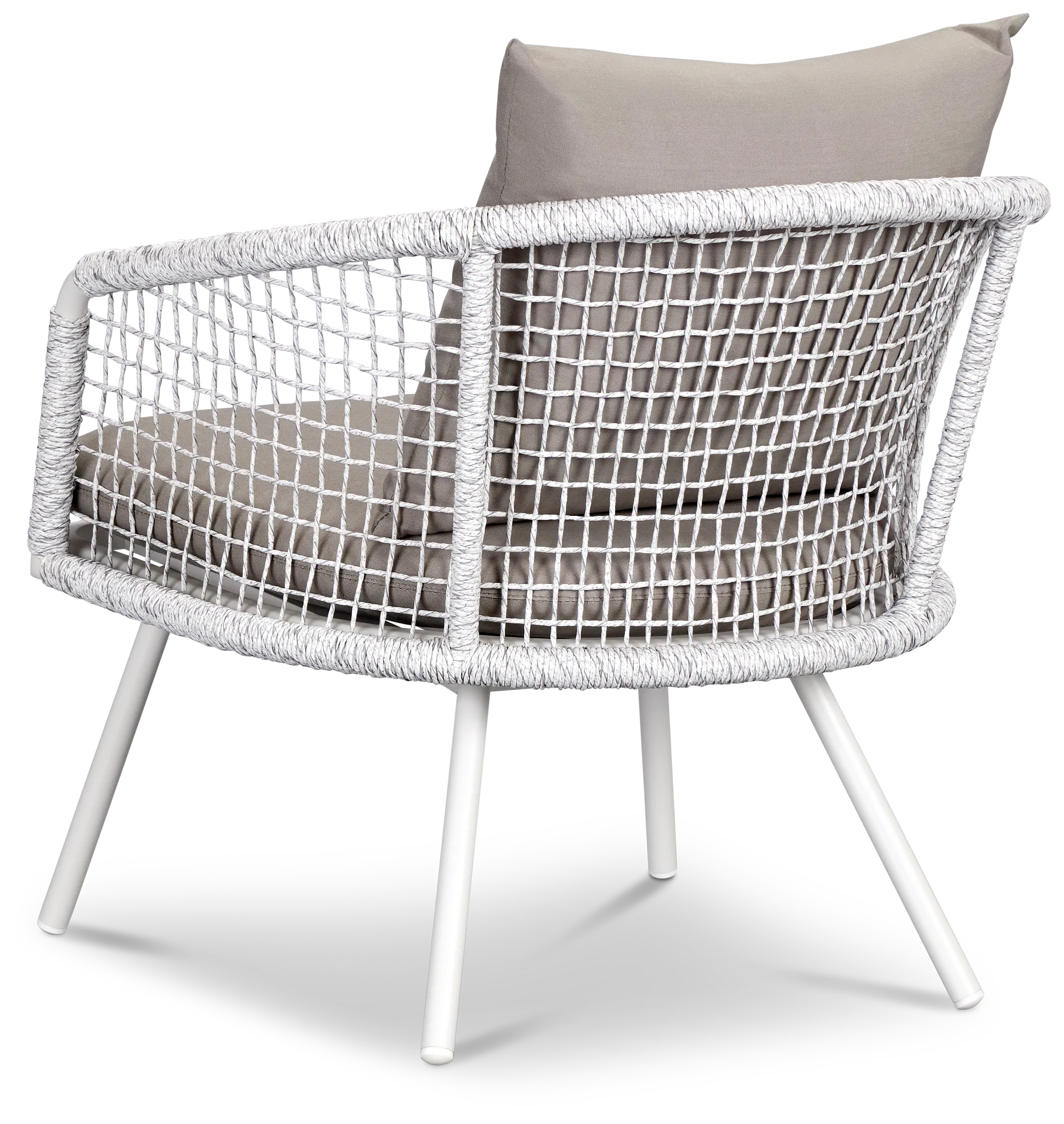 Malaga White Gray Arm Chair