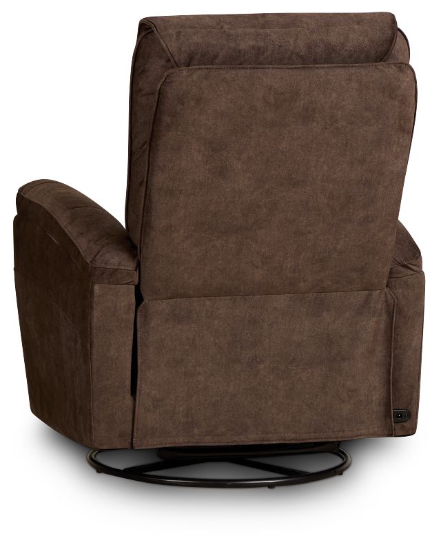 Ryder Brown Micro Power Swivel Glider Recliner