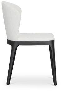 Nomad Light Beige Upholstered Side Chair W/ Black Legs