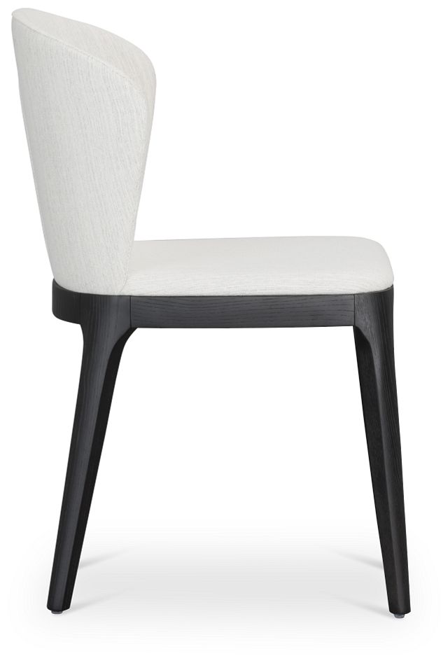 Nomad Light Beige Upholstered Side Chair W/ Black Legs