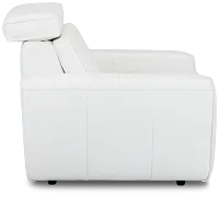 Carmelo White Leather Power Recliner