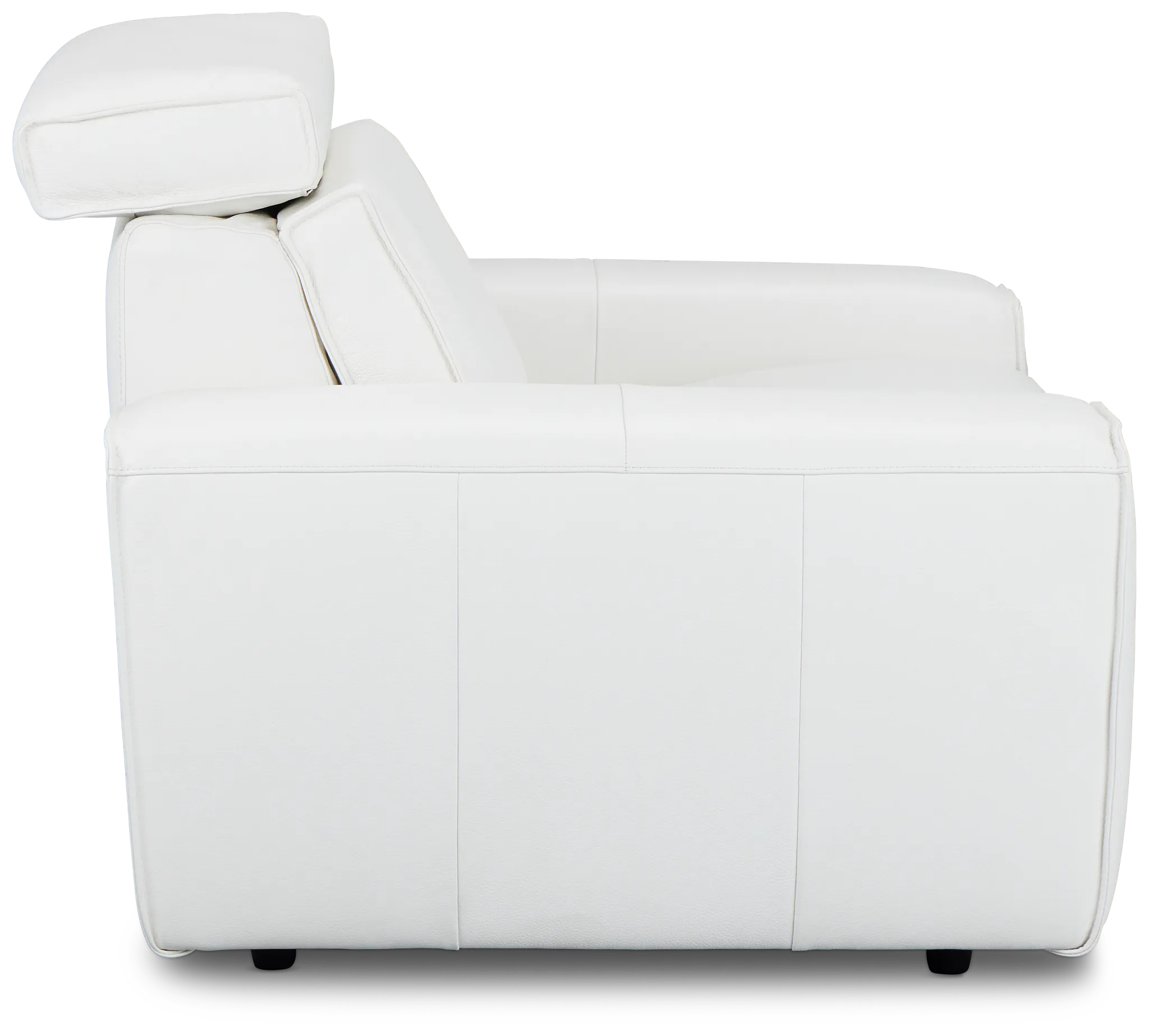 Carmelo White Leather Power Recliner