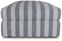 Siesta Sea Lane Dark Blue Fabric Ottoman