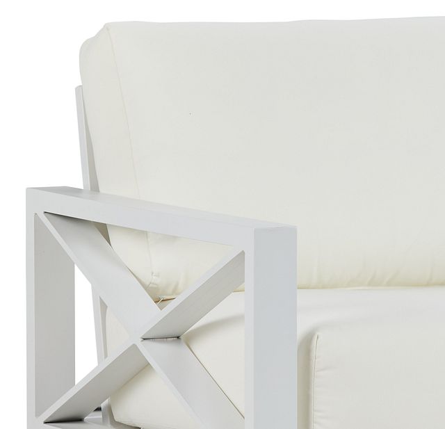 Linear White Rocking Chair