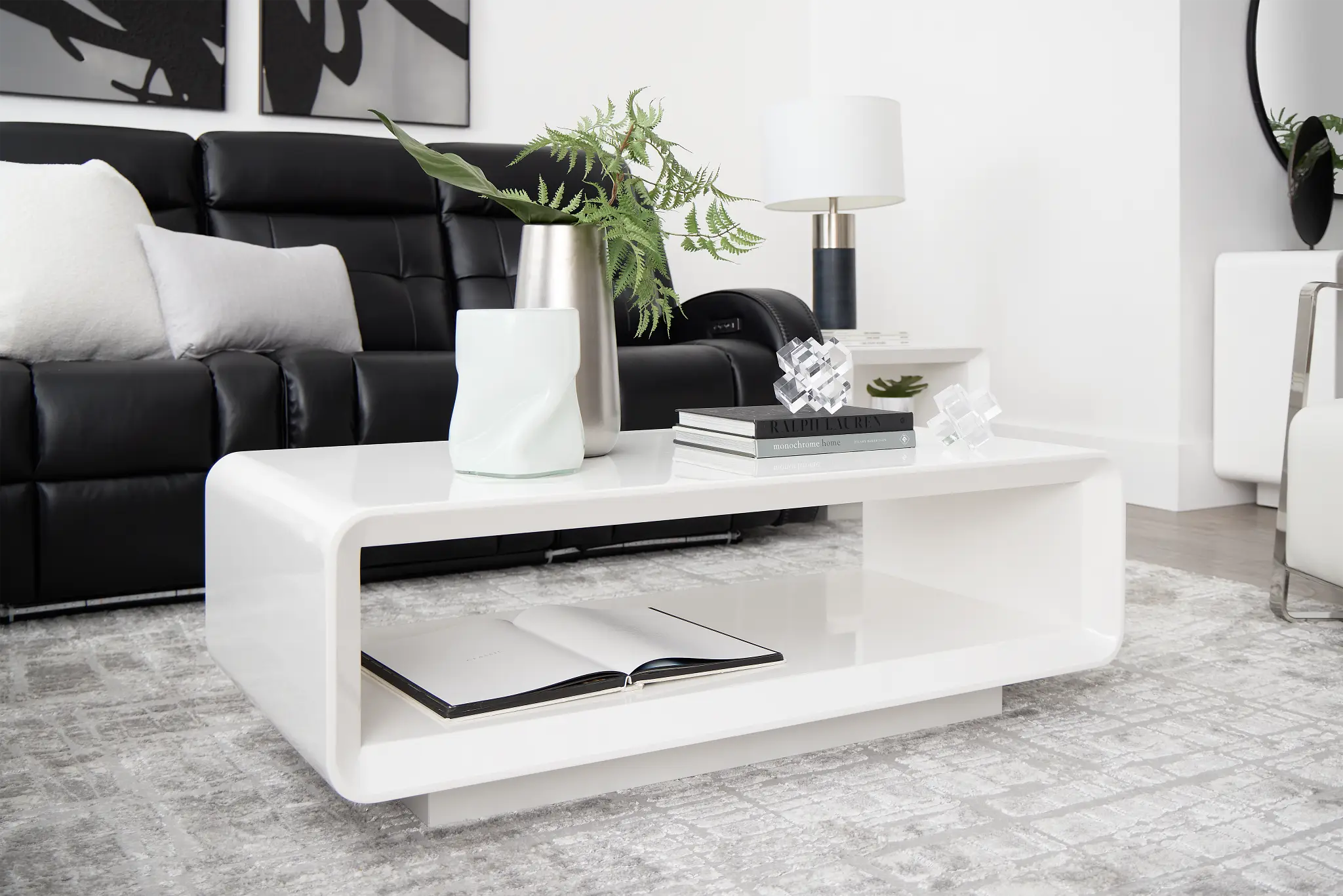 Zayden White Rectangular Coffee Table Zayden White Rectangular Coffee Table