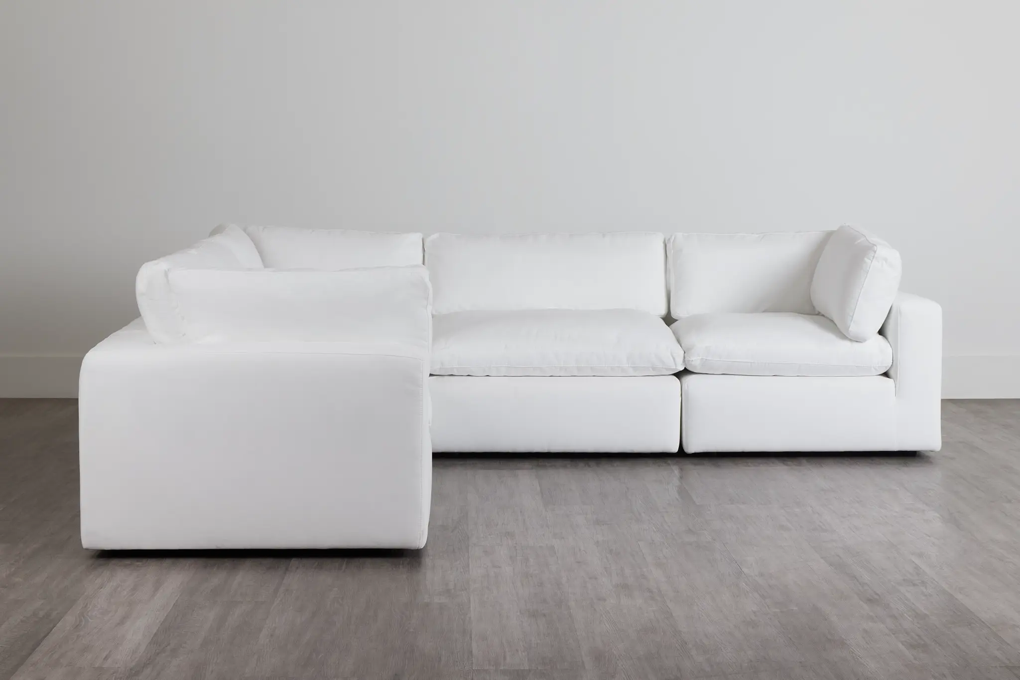 Grant White Fabric 5-piece Modular Sectional Grant White Fabric 5-piece Modular Sectional