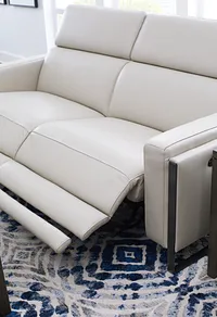 Atlas Taupe Lthr/vinyl Power Reclining Sofa
