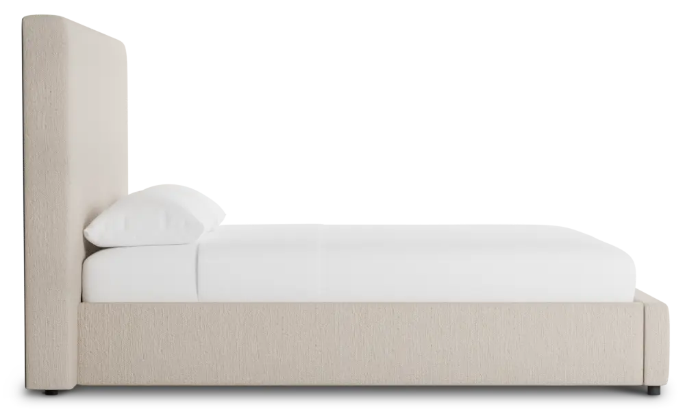 Grayton Linen Beige 54" Upholstered Platform Bed Grayton Linen Beige 54" Upholstered Platform Bed