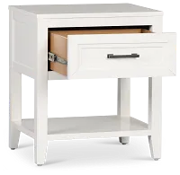 Nantucket White 1-drawer Nightstand
