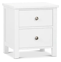 Charleston White 2-drawer Nightstand