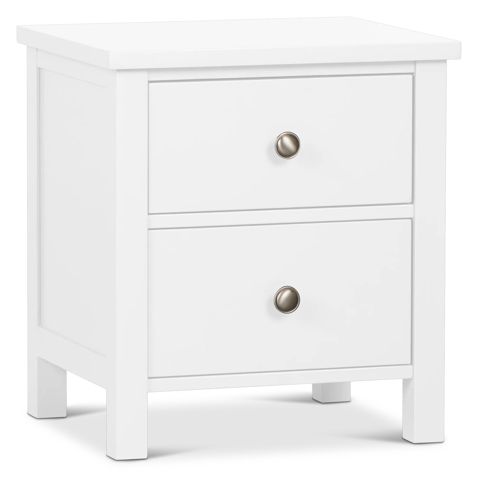 Charleston White 2-drawer Nightstand