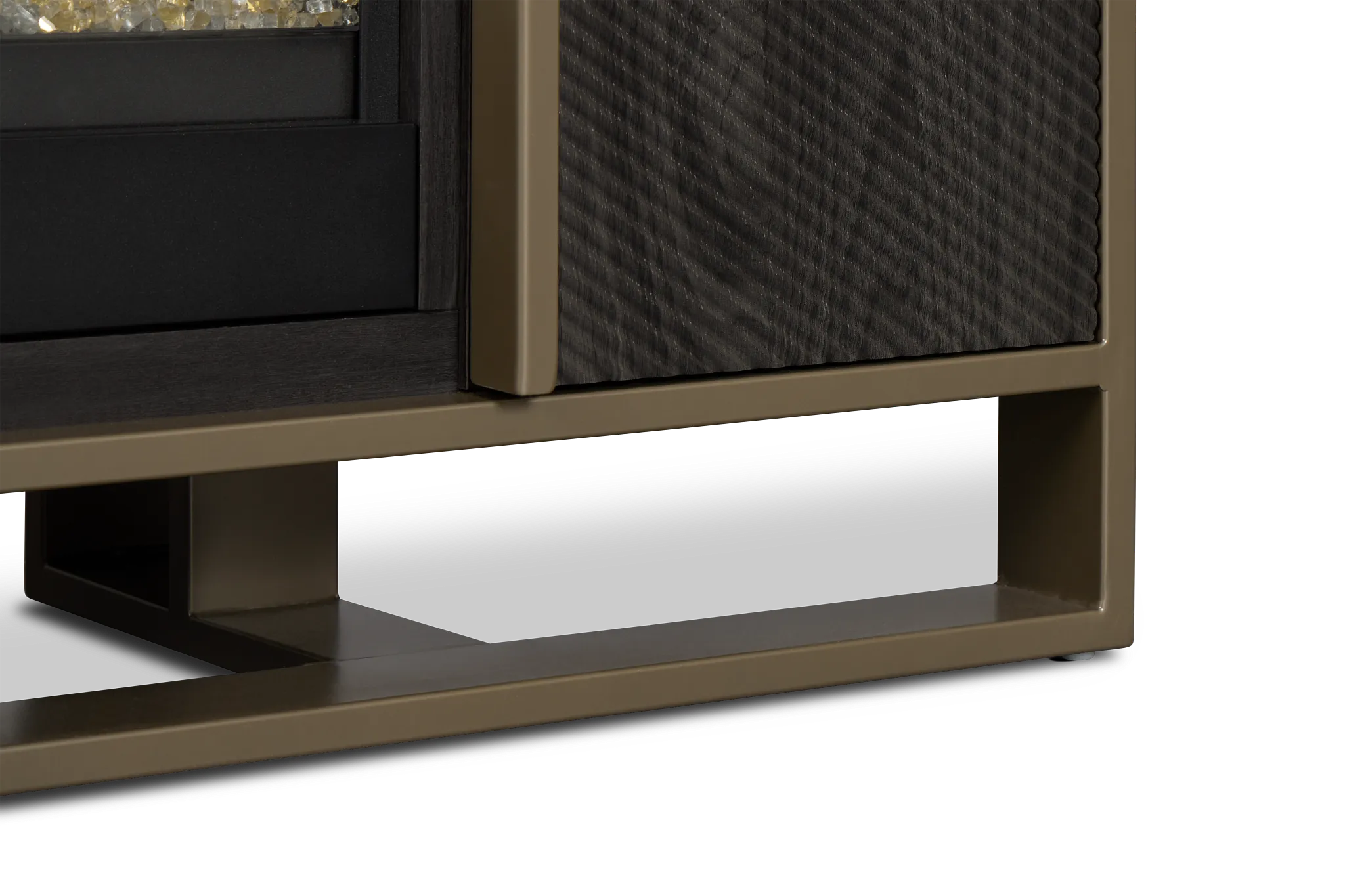 Stanley Dark Gray 72" Tv Stand With Fireplace Insert