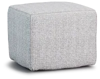 Zeta Pewter Accent Pouf