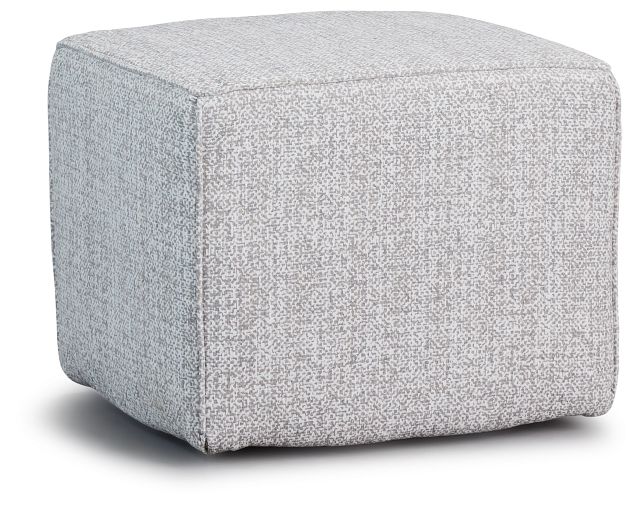 Zeta Pewter Accent Pouf