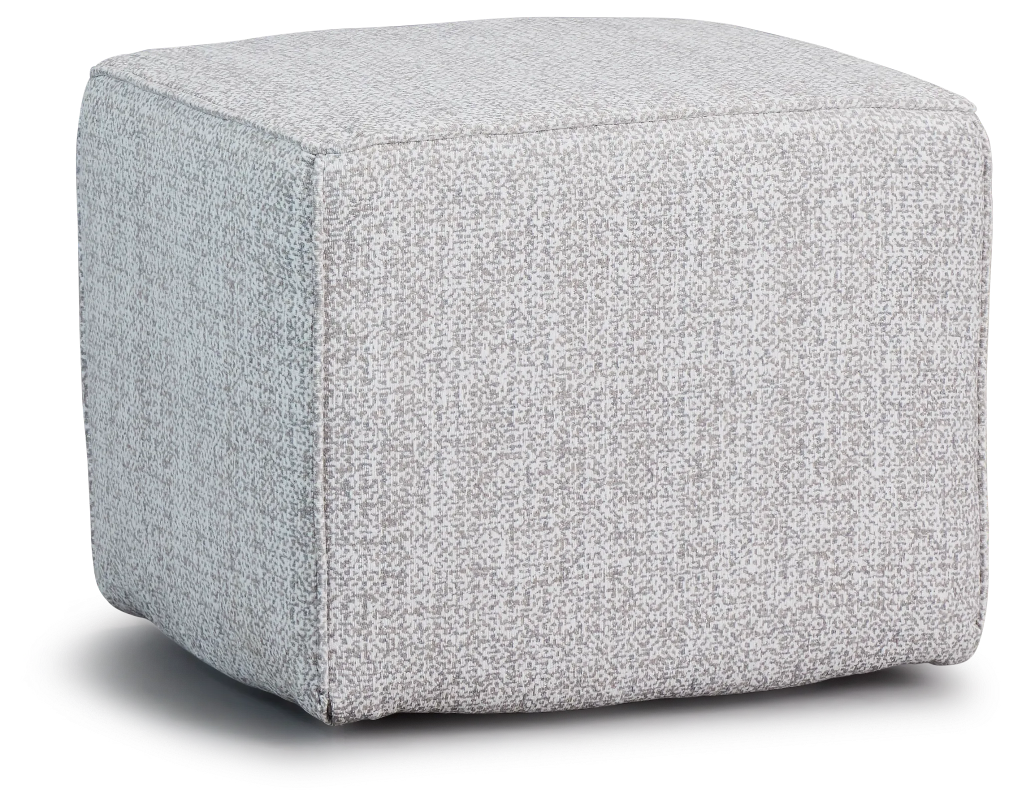 Zeta Pewter Accent Pouf