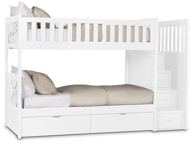 Charleston White Step Storage Bunk Bed
