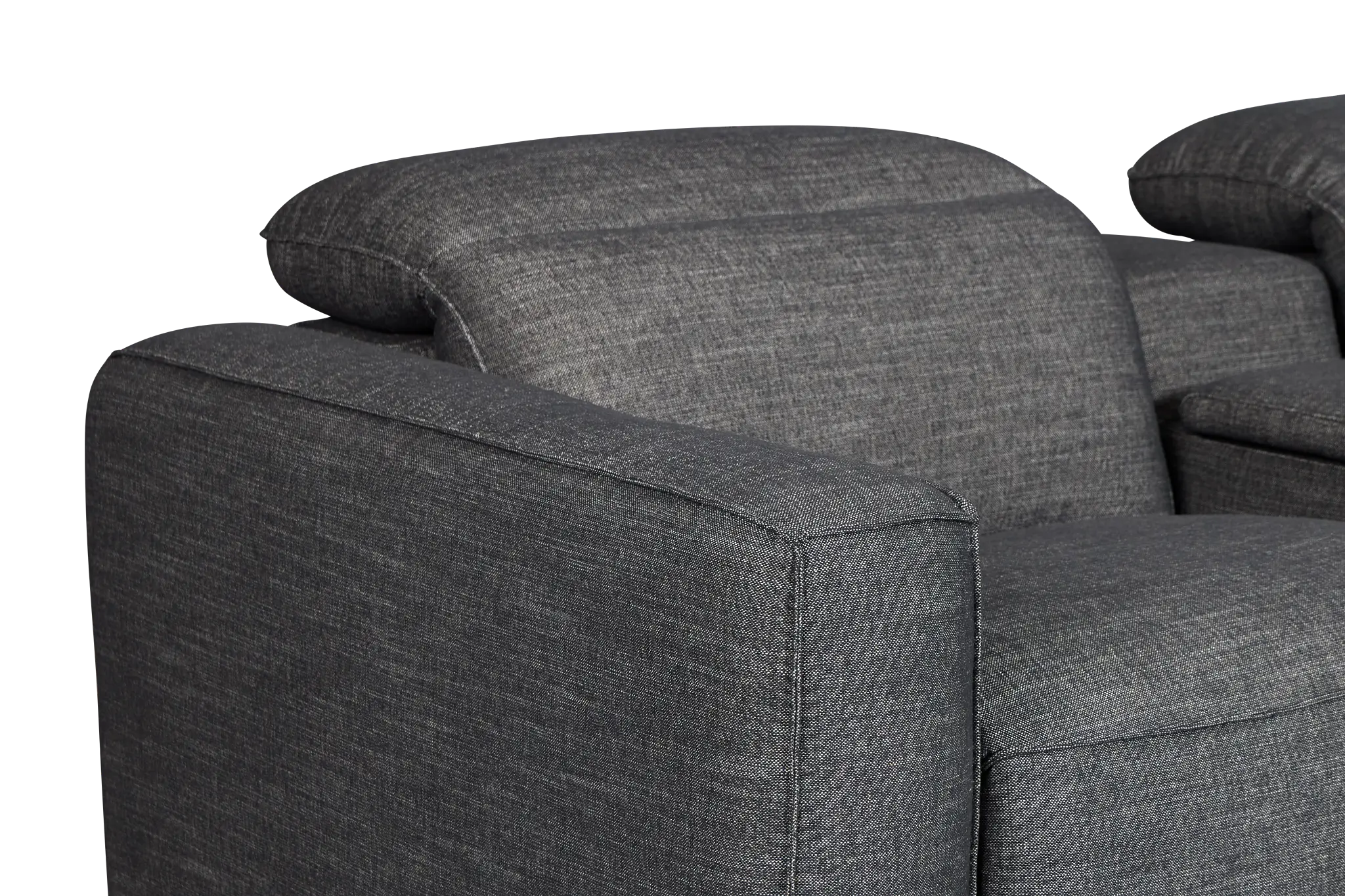 Ryland Dark Gray Fabric Large Dual Power Reclining Two-arm Sectional Ryland Dark Gray Fabric Large Dual Power Reclining Two-arm Sectional
