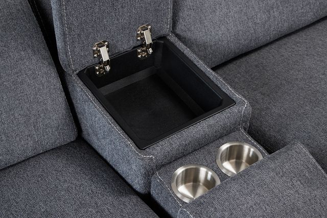 Callum Dark Gray Storage Medium Right Triple Power Chaise Sleeper Sectional