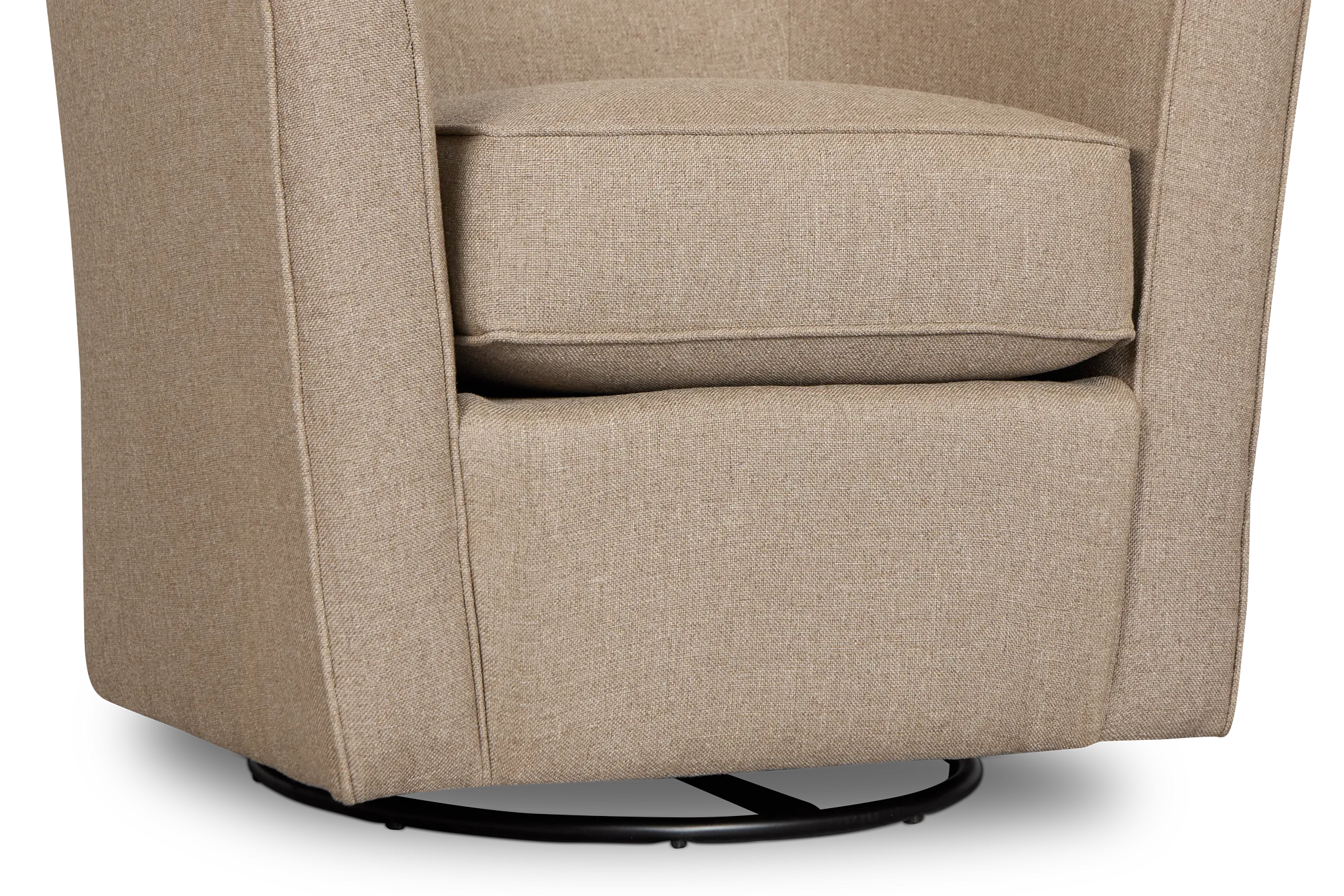 Tate Brown Fabric Swivel Chair