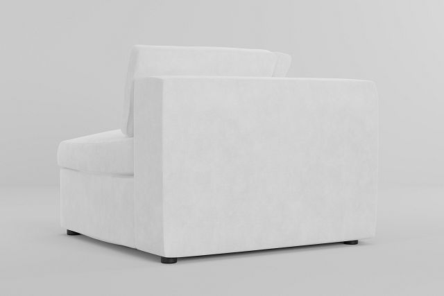 Destin Peyton White Fabric Corner Chair