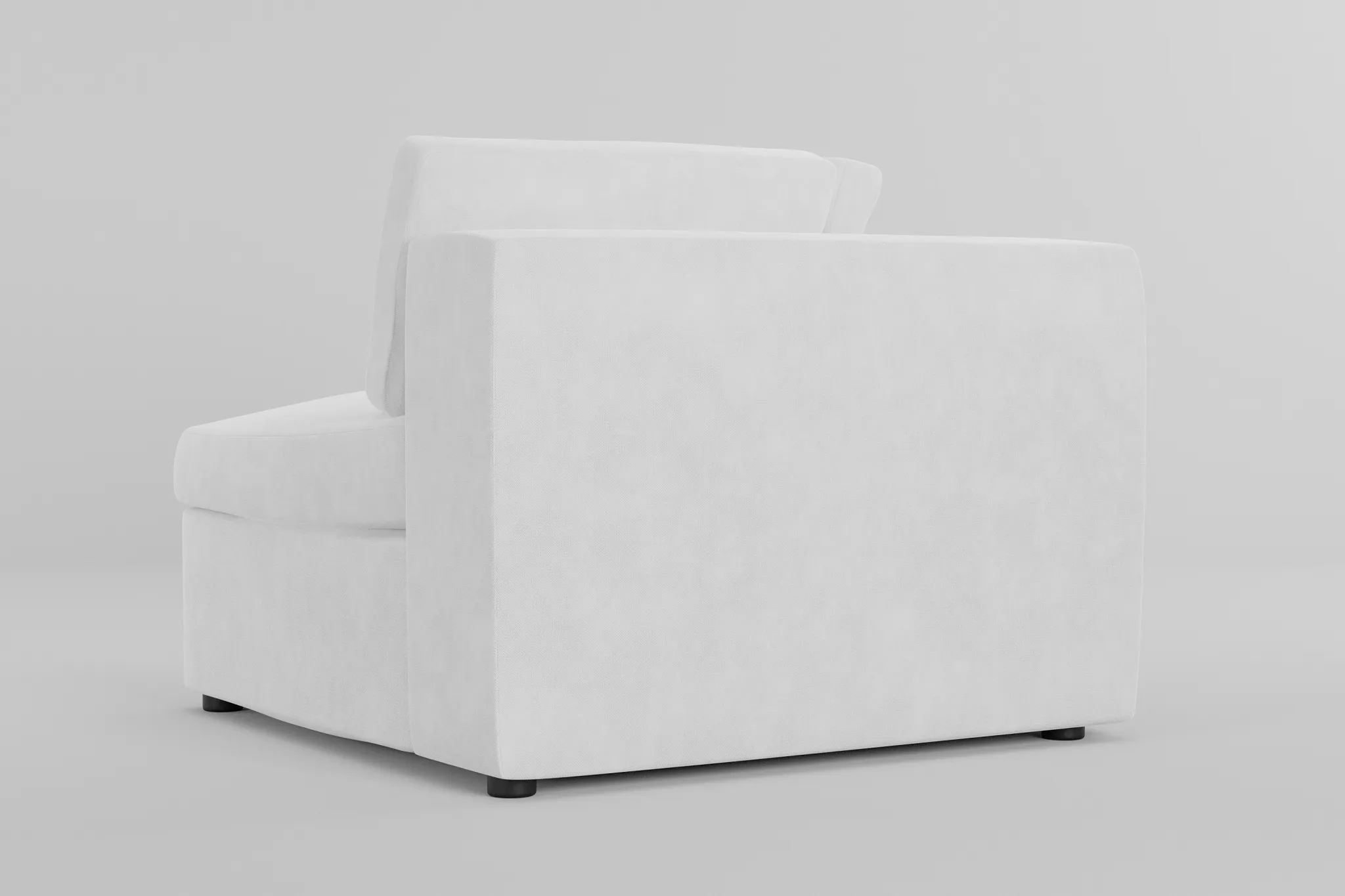 Destin Peyton White Fabric Corner Chair