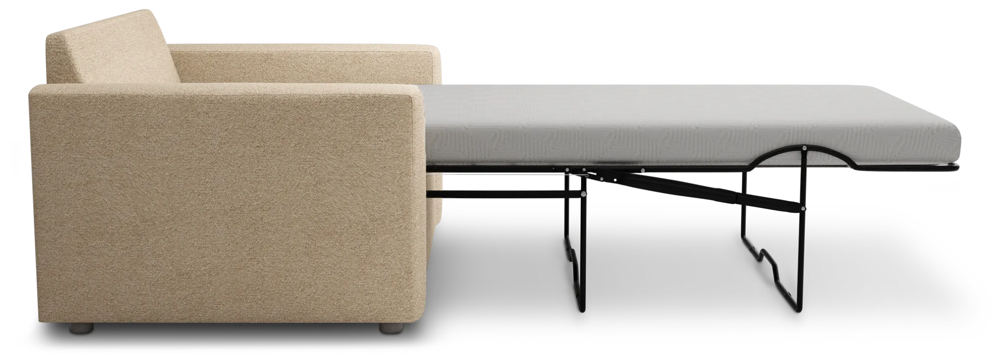 Siesta Elite Taupe Fabric Memory Foam Sleeper