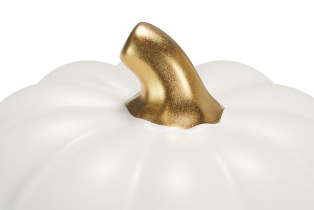Pumpkin White Small Tabletop Accessory