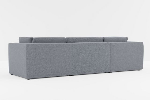 Destin Elevation Gray Fabric 5pc Bumper Sectional