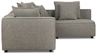 Tatum Gray Fabric 4-piece Modular Sectional