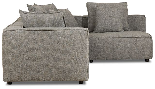 Tatum Gray Fabric 4-piece Modular Sectional