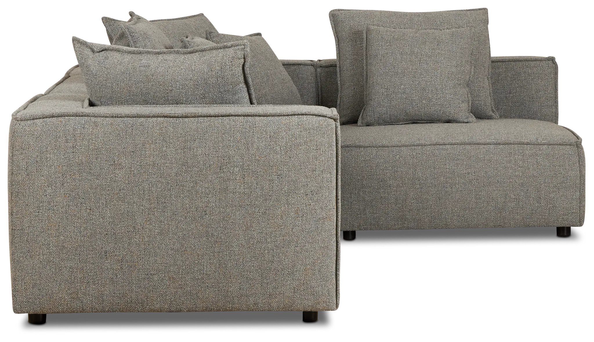 Tatum Gray Fabric 4-piece Modular Sectional