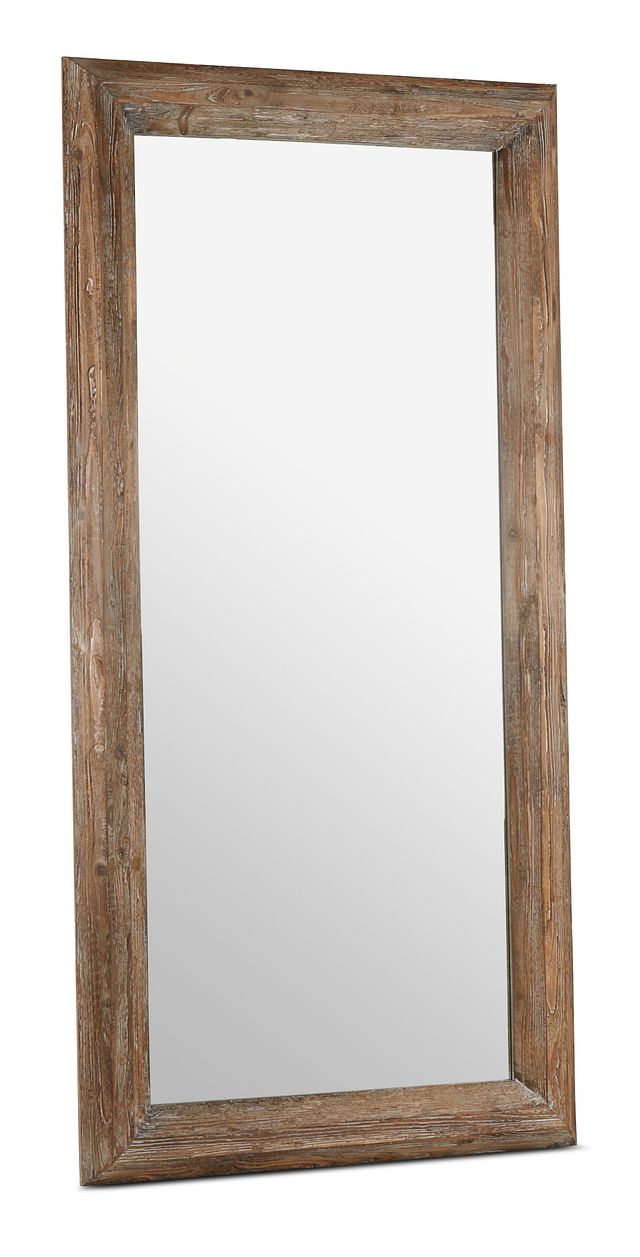 Iona Brown Wood Floor Mirror