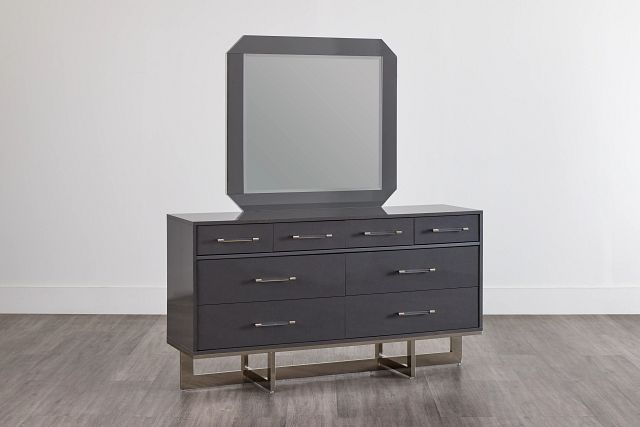 Cortina Gray Dresser & Mirror