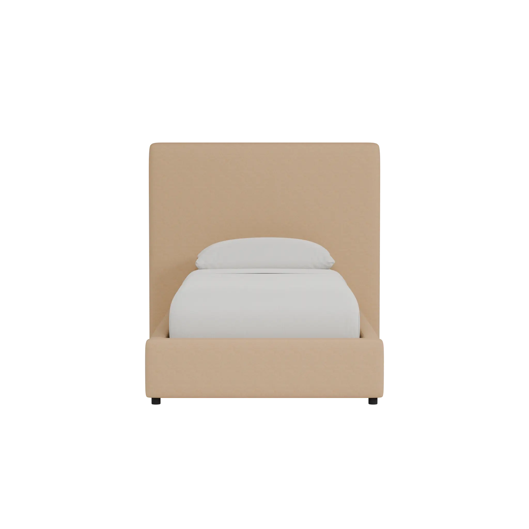 Grayton Merino Taupe 54" Upholstered Platform Bed Grayton Merino Taupe 54" Upholstered Platform Bed