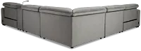 Gemma Light Gray Velvet Medium Dual Power 2-arm Reclining Sectional