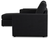 Citymod Dark Gray Fabric Small Left Chaise Sectional With Media Console