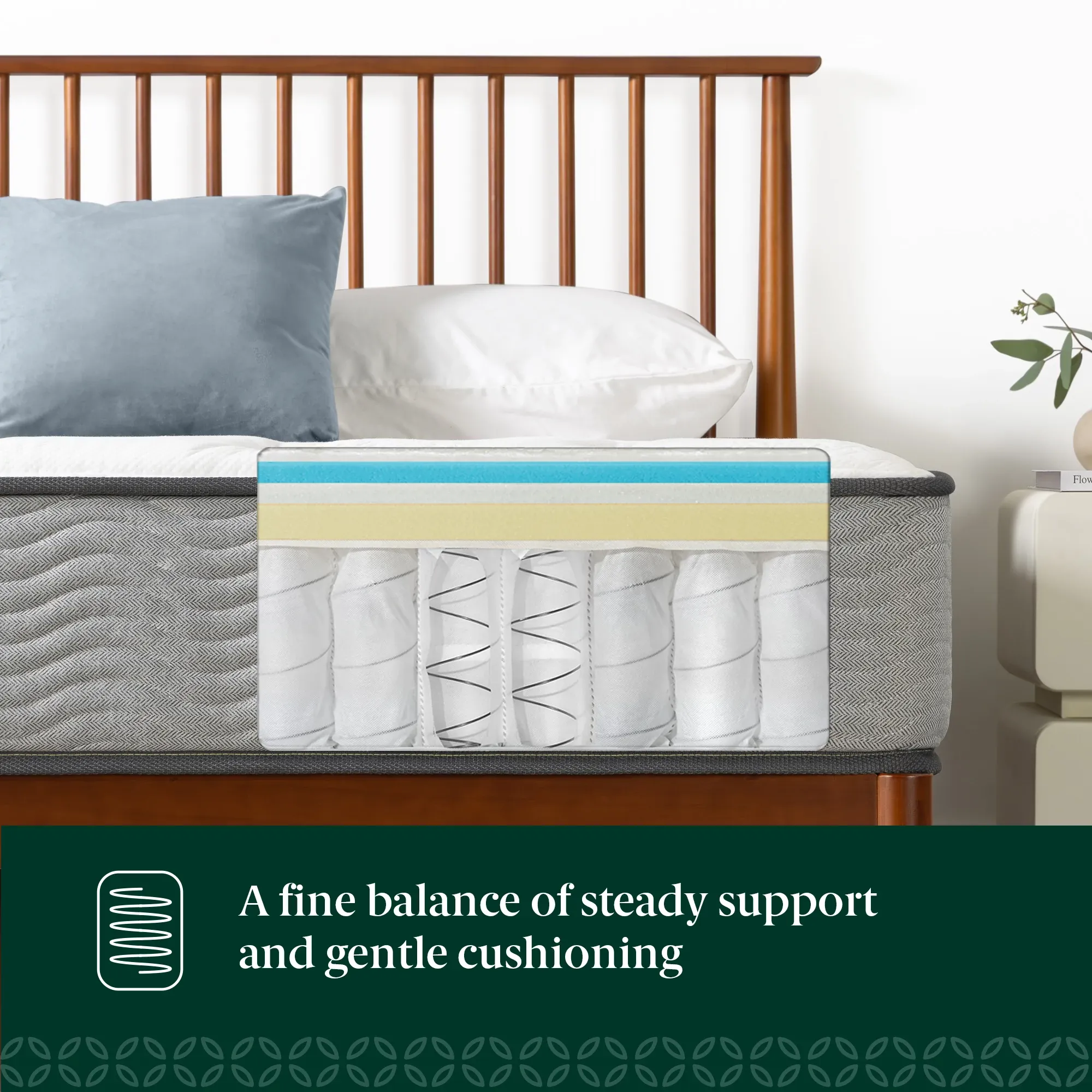 Rest & Renew By Zinus Pocket Innerspring 14" Pillow Top Mattress