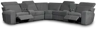 Callum Dark Gray Storage Large Dual Power Reclining Two-arm Sectional