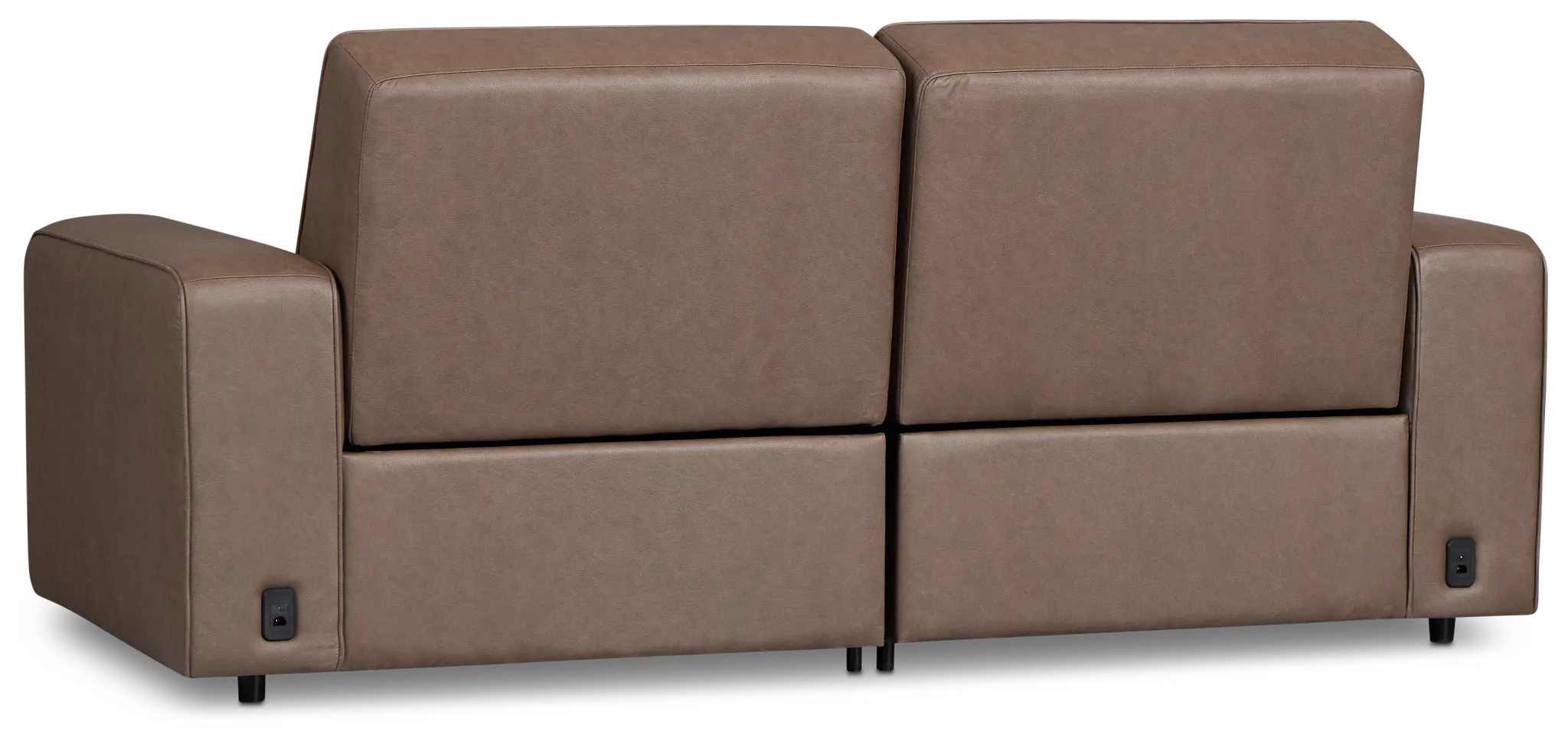 Sawyer Dark Brown Micro 2-piece Modular Power Reclining Sofa