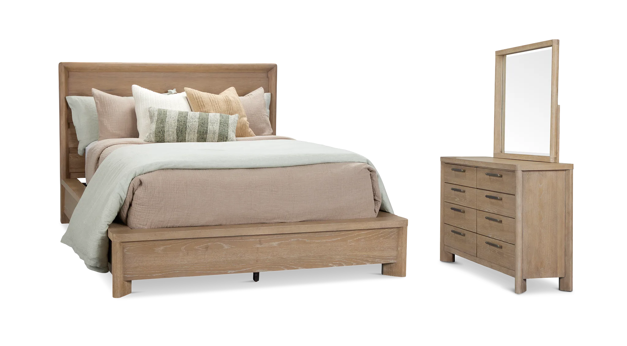 Alton Light Tone Platform Bedroom