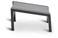 Linear Dark Gray Ledge Pool Ottoman