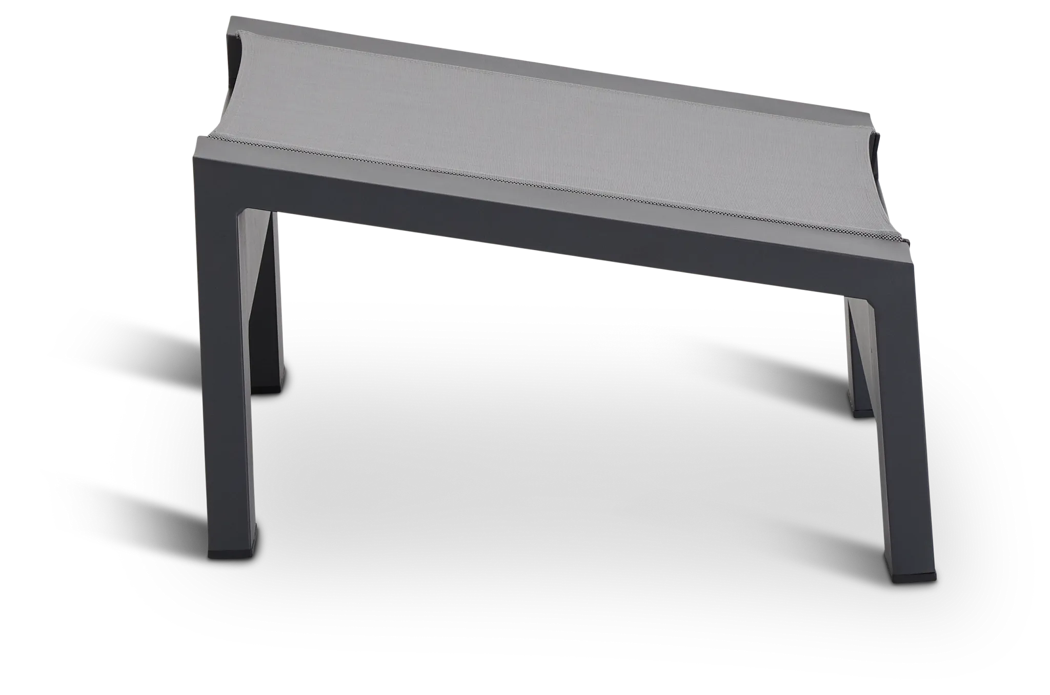 Linear Dark Gray Ledge Pool Ottoman