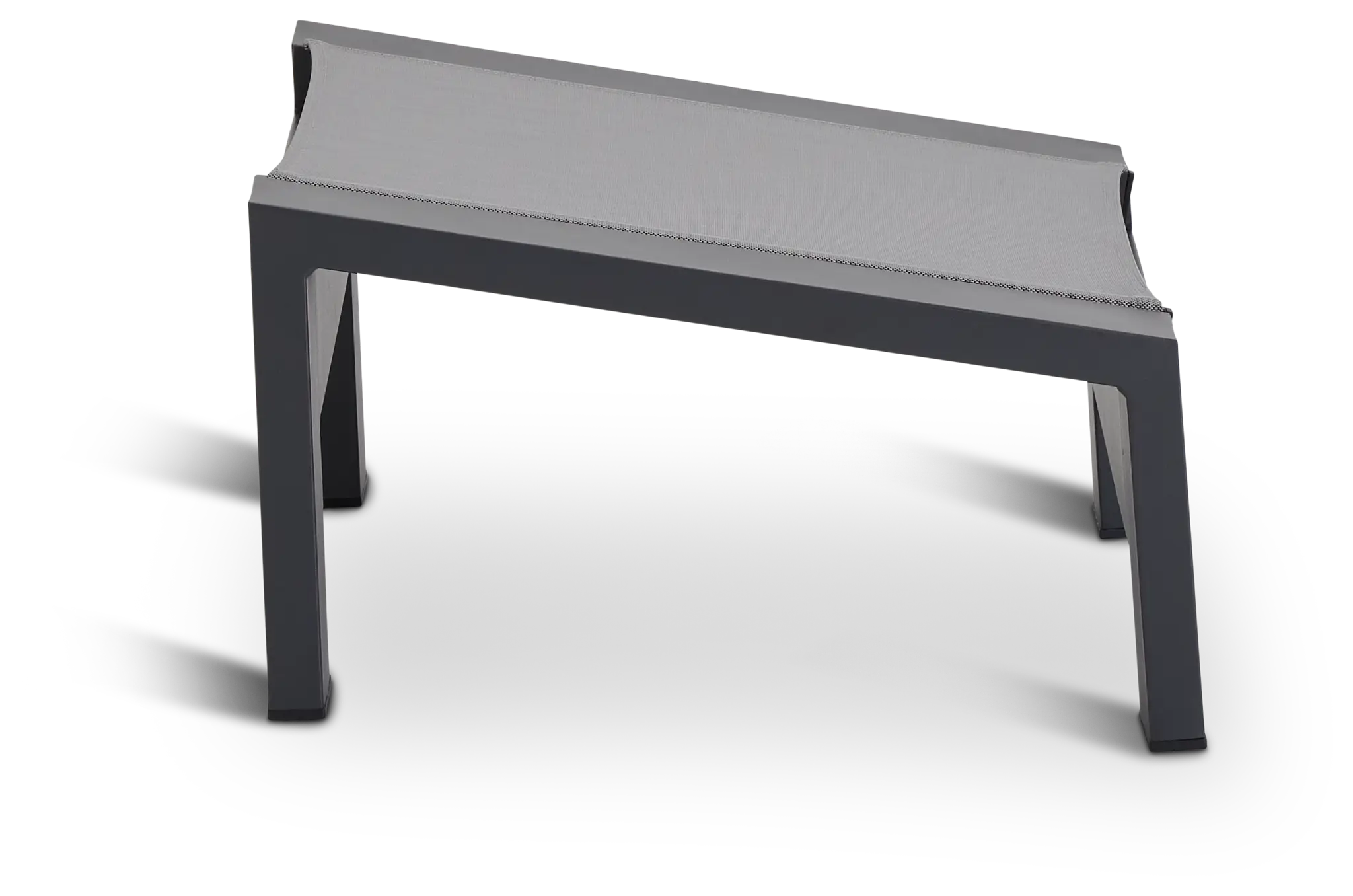 Linear Dark Gray Ledge Pool Ottoman Linear Dark Gray Ledge Pool Ottoman