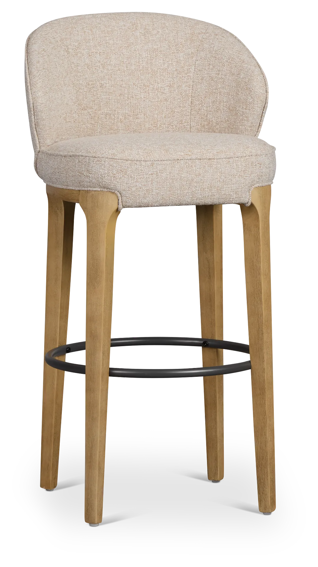 Libby Light Beige Fabric 30" Upholstered Barstool